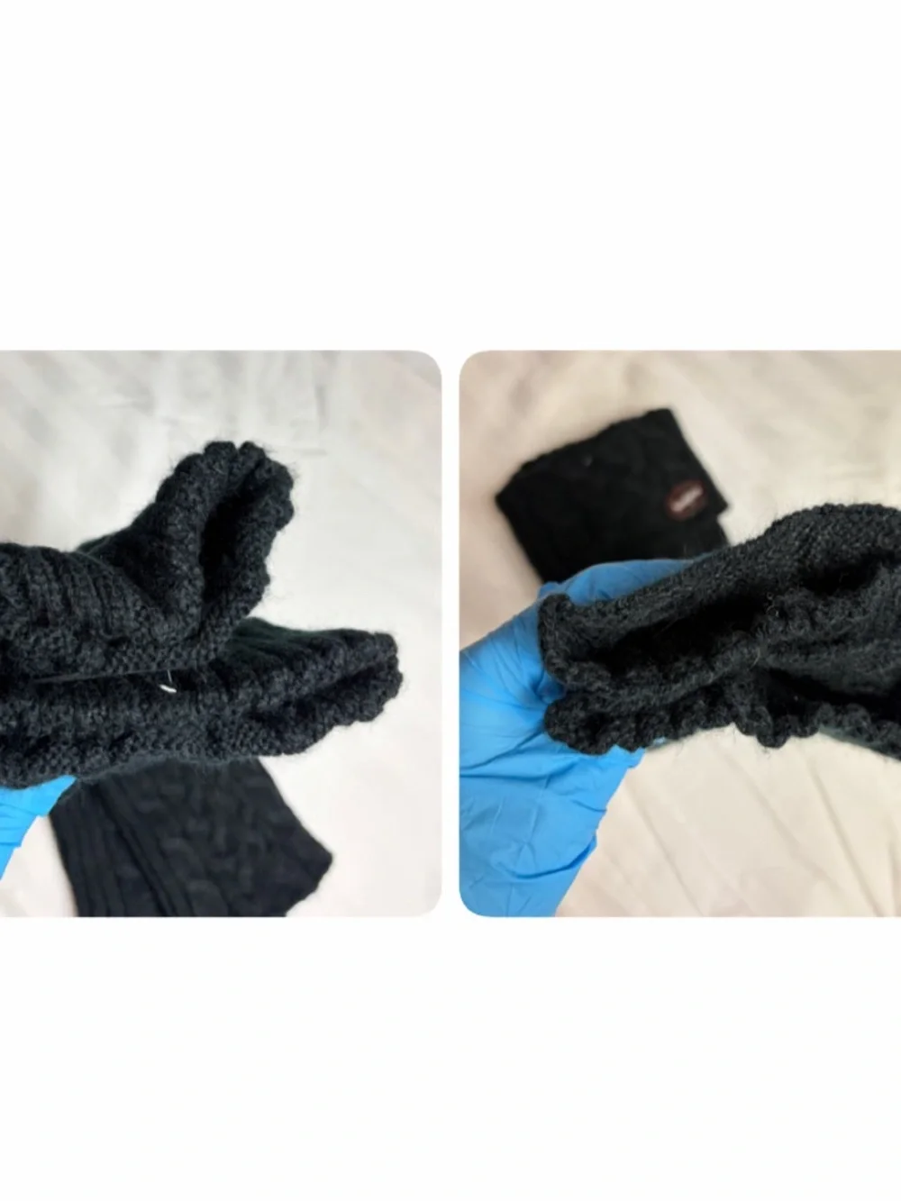 NWT Cable Knit Black knee high Leg Warmers one size